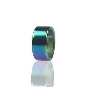 Großhandel kreis magnet verkauf-Großhandel Hot Sale Verschiedene Größen Geometrische Einfache Magnetische Schwarz Hämatit Stein Ring