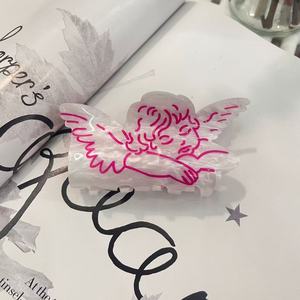 Pinces à cheveux personnalisées de haute qualité, motif dessin animé mignon, en acrylique, 8 cm, grandes, pour femmes et filles, nouveau design, pinces à cheveux en forme de lapin, accessoires pour cheveux - Product Image 3