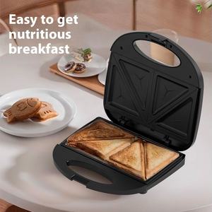 Vente chaude : Machine à gaufres compacte automatique mini, compatible français/espagnol, plaques à sandwich, plaques en aluminium antiadhésives, électrique, hôtel - Product Image 3