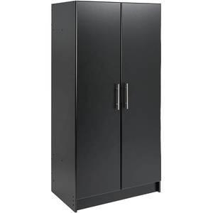 <span class=keywords><strong>Armario</strong></span> <span class=keywords><strong>Alto</strong></span> de 2 Puertas Negro Directo de Fábrica, <span class=keywords><strong>Armario</strong></span> de Almacenamiento Moderno y Sencillo para Dormitorio con Tiradores Metálicos - Product Image 2