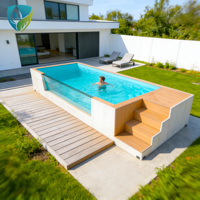 Piscine Spa Infinie pour Plongeon à Froid, Piscine Extérieure pour Adultes et Familles, Piscine Hors Sol pour Jardin, Fabricant de Spas