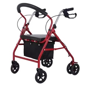 Health Home Care Medical Easy-folding Rollator Walker for Seniors Rehabilitation Training Mobility Aids with Seat - Product Image 2