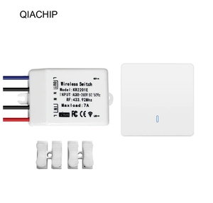 Qiachip Chất Lượng Cao Mini Chuyển Đổi Phổ AC 85-265V 1CH Tiếp Sức Không Dây Điều Khiển Từ Xa Receiver 433MHz KR8601-1w + kr2201e - Product Image 4