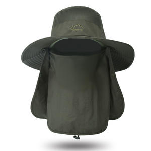 Unisex Adultos <span class=keywords><strong>YOLO</strong></span> Escalada Bucket <span class=keywords><strong>Hat</strong></span> Dobrável Flaps Nylon Face Tampa Do Pescoço para Esportes Diários Ao Ar Livre Pesca Chapéu Confortável - Product Image 1