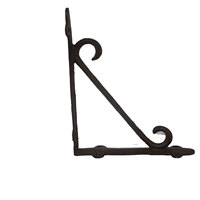 Support d'étagère en fonte forgé à la main de forgeron antique crochet conception Simple pour cuisine salle de bain quincaillerie domestique de vente chaude