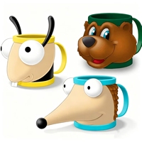 Tasse à crème glacée et gobelet à eau personnalisés avec modèle de visage d'animal 3D, nouveauté promotionnelle pour les enfants, cadeaux de fête et d'anniversaire