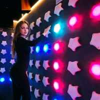 Mur d'escalade interactif en plastique pour salle de jeux intérieure avec poignées LED, capacité supérieure à 500 kg