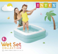 Kit de réparation pour piscine gonflable rectangulaire Intex 57100 en PVC pour nouveau-nés et enfants, utilisation extérieure écologique