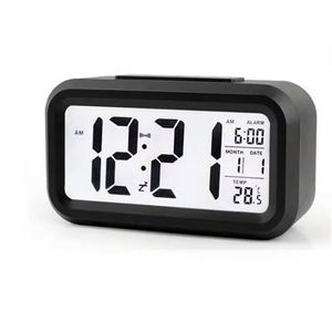 Digital LCD Alarm <b>Clock</b> with Calendar Thermometer Digital Desk <b>Clock</b> With Backlight Snooze Mute for Outdoor Home - Product Image 1
