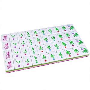 160 Fichas de Mahjong Oh My American, Juego de Mahjong Mini Acrílico de 4 Capas, Fichas de Mahjong Americanas de Lujo en 4 Colores: Rosa, Verde, Azul y Naranja - Product Image 3