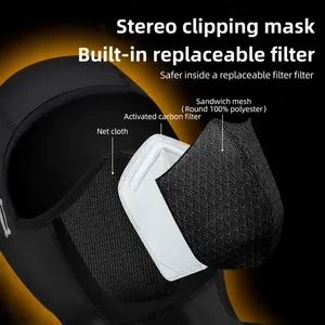 <span class=keywords><strong>ROCKBROS</strong></span> kış isıtmalı yüz maskesi Balaclava Usb şarj edilebilir pil ile kayak maskesi Balaclava şapkalar motosiklet yüz maskesi - Product Image 2