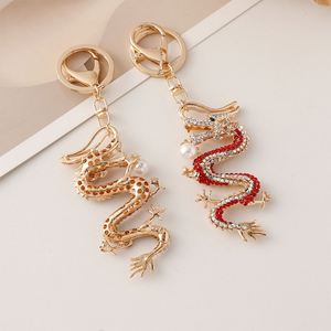 2024 New Creative Gift Cartoon Keyring Key Chains Bag Pendant Cartoon Diamond <b>Dragon</b> Keychain - Product Image 4