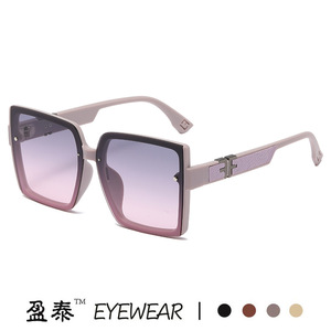 Yingtai Eyewear <b>Square</b> Frame <b>Sunglasses</b> UV400 Protection Plastic Metal Unisex Fashion Sunshades - Product Image 4