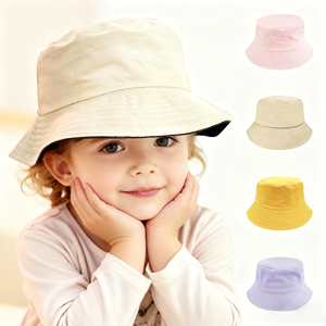 Sombrero de Pescador Personalizado al por Mayor, Gorra de Playa para Bebé con Protección Solar, Sombrero de Cubo Ajustable para Niños con Cuerda Antiviento - Product Image 1