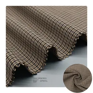 Fabric textile raw material for school uniform checked cloth fabric stunning fibers