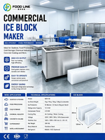 Générateur de glace en blocs industriel avec dégivrage hydraulique automatisé pour entrepôts frigorifiques portuaires