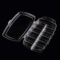 10 fentes vides clair Nail Art décoration boîte de rangement faux conseils boîtes étui personnalisé pour le stockage