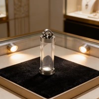 Mini pendentif flacon en verre en acier inoxydable, porte-parfum DIY, collier étanche, porte-mémoire pour hommes et femmes