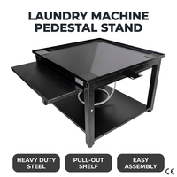 Support de Lave-linge/Sèche-linge surélevé en Métal Minimaliste Moderne avec Rangement Empilable, Durable pour Salle de Bain et Hôtel