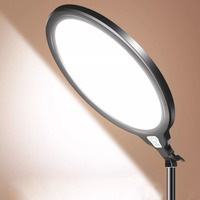 Lampe annulaire LED professionnelle de 10 pouces avec trépied, éclairage pour selfie, photographie, diffusion en direct, lampe de remplissage, panneau lumineux de bureau