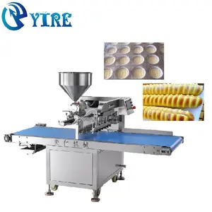 Automatic Deposiing & Topping machine for puff or cream on bread or cake For Bread Plants