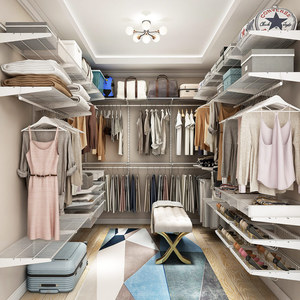 Midas Walk In Closet Built In <b>Wardrobe</b> <b>Metal</b> Storage Organizer Heavy Duty Rectangular Standing Type Bedroom Use - Product Image 1