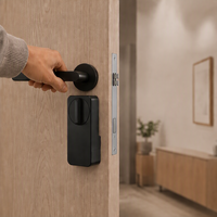 Serrure de porte intelligente en gros, compatible Tuya, avec déverrouillage par mot de passe et empreinte digitale, idéale pour portes en bois et en acier