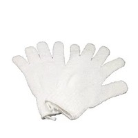 Gants de douche exfoliants en nylon à cinq doigts, écologiques, pour le corps, vente en gros