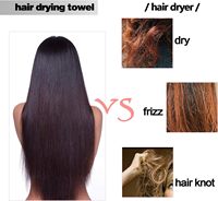 Serviette de séchage des cheveux en microfibre à vente chaude, super absorbante, séchage rapide, serviette de cheveux enveloppante, style tendance, serviette de cheveux sirène, chapeau de cheveux