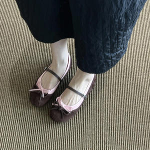 Zapatos de Ballet Franceses Retro con Lazo, Multicolores, Impermeables, Ligeros, Estilo Hada, Planos y Delicados para Mujer - Product Image 3