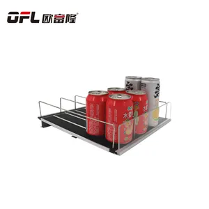 Supermarket Beverage Organizer Gravity-feed Roller Shelf Drink Shelf Beverage Display