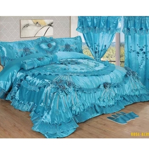 Mỹ mô hình Hot Bán 10 cái Wedding Comforter với phù hợp với rèm cửa sang trọng bộ đồ giường đặt - Product Image 1