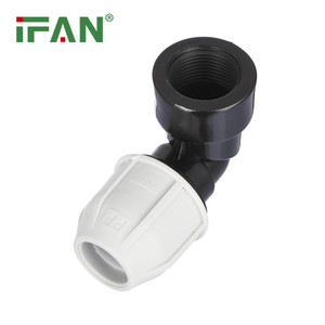 IFAN đen trắng Màu pn25 PE PP nén phù hợp khuỷu tay TEE ổ cắm 20-110mm HDPE Ống phù hợp - Product Image 5
