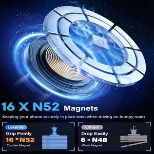 Cargador Inalámbrico Magnético para Auto, Adaptador de 15W, Soporte para Teléfono con Ventilación de Aire para iPhone 16 15 14 13 Pro Max Plus 12 - Product Image 6
