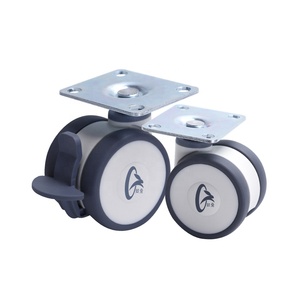 2/2.5/3/4 Inch Plate Mounting Customized Wheel Castor Heavy Duty Mute Swivel Hospital Furniture <strong>Caster</strong> Wheel For Treatment Cart - Product Image 3