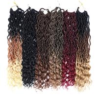 Goddess Locs Cheveux Synthétiques au Crochet, Faux Locs Goddess, Dreadlocks Longues Bouclées Pré-bouclées, 18 Pouces, Soft Locs, 24 Brins