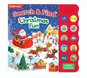 Pesquisar e encontrar Natal Fun Sound Book Com 10 Diversão para pressionar botões Natal livro sonoro