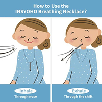 Collier de respiration apaisant naturel pour le soulagement du stress et de l'anxiété, outil de méditation et d'aide au sevrage tabagique