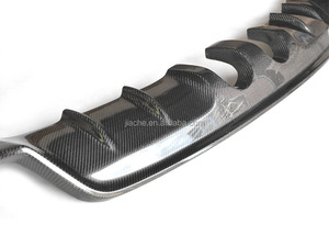 Diffuseur de pare-chocs arrière en fibre de carbone / FRP pour Volkswagen VW <span class=keywords><strong>Golf</strong></span> 6 VI MK6 R20 2010-2013 Style <span class=keywords><strong>E</strong></span> Plaque de protection de pare-chocs arrière - Product Image 6