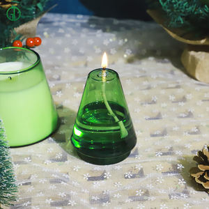 Lámpara de aceite de mecha moderna para decoración navideña ODM/OEM, lámpara de queroseno de vidrio, adornos para velas, lámpara de aceite de vidrio, candelabro - Product Image 5