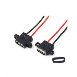 Câble de soudage femelle étanche de type C à <span class=keywords><strong>2</strong></span> broches avec trou de vis pour applications électroniques - Product Image 4