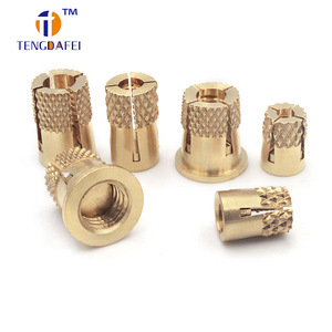 Écrous moletés en laiton Tengdafei, inserts filetés métriques M3 M4 M5 M6 M8, filetage droit, entièrement filetés, hexagonaux encastrés - Product Image 2