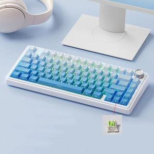 คีย์บอร์ดเกมมิ่งแบบกลไก F75 RGB ปรับแต่งได้ รูปแบบ 75% ปุ่มสลักด้านข้าง แบบ Gasket Mounted 80 ปุ่ม คีย์แคป PBT ไล่เฉดสี - Product Image 5