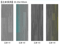 Dalles de moquette modulaires robustes de 6 mm, grises, ignifuges, antidérapantes, lavables, amorties, antistatiques, 33*100 cm, pour bureaux commerciaux