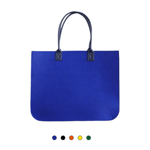 Wholesale Felt Tote Bag Portable PU Handles Trendsetter Advertising Tote Bag for Women