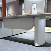 Bureau de direction en forme de L en bois MDF de luxe, nouveau design, pour directeur, manager, PDG, cadre