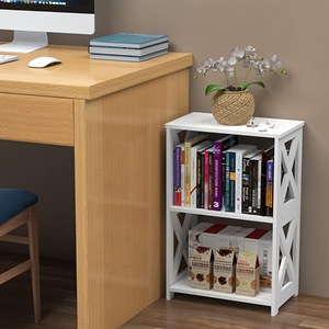 Simple White <b>Bedside</b> <b>Shelf</b> 3 Tier Storage Rack For Bedroom Living Room Organization - Product Image 3