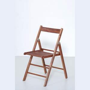 Silla Plegable de Madera Tradicional con Acabado en Nogal, Resistente al Agua, Portátil, con Marco de Haya Ecológico, para Interiores y Exteriores, Cocina - Product Image 1