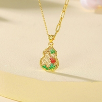 ALICE Bijoux Fins Autres Pendentifs Gourde Mode Nationale Collier Cloisonné Chaîne à Maillons Cadeau Vente en Gros