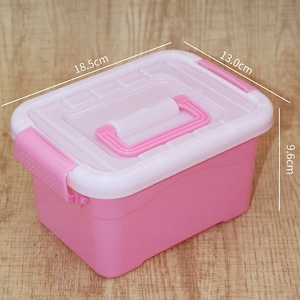 Boîte de rangement en plastique avec couvercle, conteneur alimentaire rectangulaire, emballage général, couleur bleue - Product Image 2